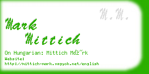 mark mittich business card